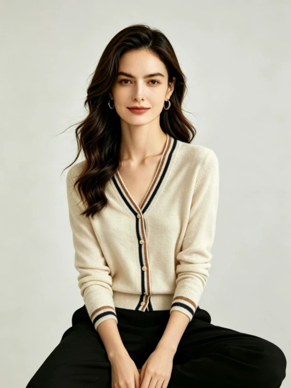 H&M Knit Cardigan Jacket Uniform Spring Fall Winter Student Work Casual